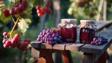 A healthy jar of grape juice