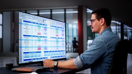 Aufkleber - Frustrated Employee With Spreadsheet Data Screen