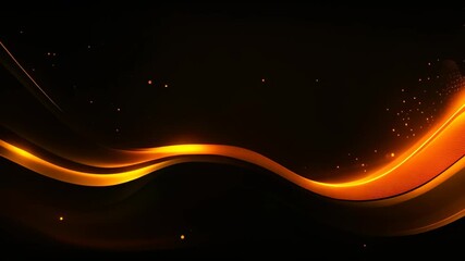 Poster - Abstract black background with golden waves. Vector illustration. Eps 10, Create a luxurious black line background