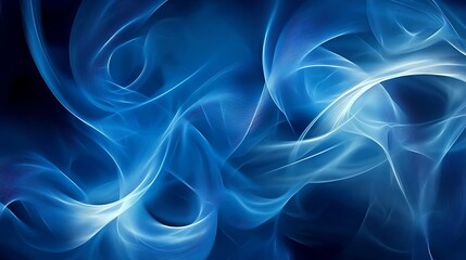 Wall Mural - Abstract Blue and White Swirling Lines