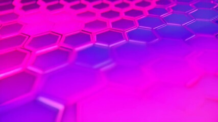 Poster - 3d rendering of abstract background with hexagons and glowing neon lights, Create an abstract background hexagon pattern with glowing lights