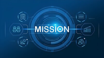 technology background, futuristic digital interface with the word 
