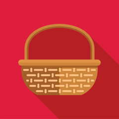 Poster - This empty wicker basket is waiting to be filled