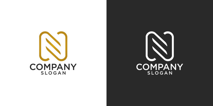 letter N abstract monogram logo vector design