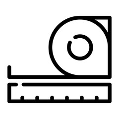 measuring tape line icon