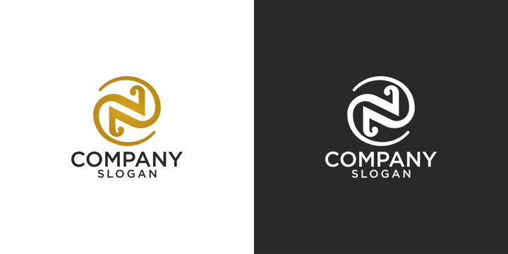 letter N abstract monogram logo vector design