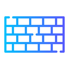 Wall Mural - brick wall gradient icon