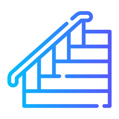 Wall Mural - staircase gradient icon