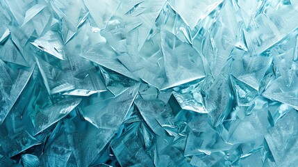 Wall Mural - A close-up of an icy blue texture.