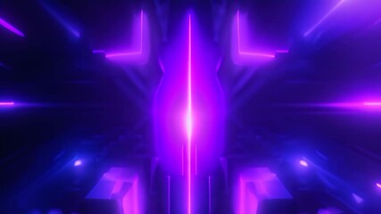 Poster - Abstract technology background with glowing lines. Vector illustration. Eps 10