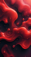 Poster - red liquid background