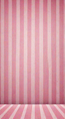 Canvas Print - pink and white room with floor