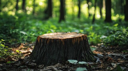 The forest was cut down.