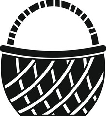 Poster - this vector icon of a woven container is perfect for projects related to food, markets, or outdoor a