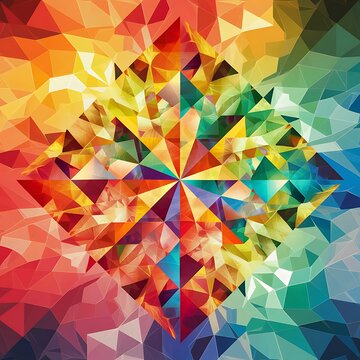 Colorful geometric background with mosaic design