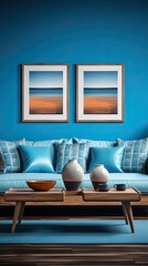 Wall Mural - modern living room with tv