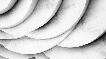 Wall Mural - Abstract White Circular Shapes