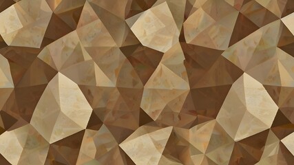 Canvas Print - Beige polygon textured background Generative AI