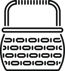 Fototapete - Simple vector icon representing a data basket, symbolizing storage of digital information