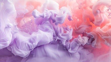 Poster - Gentle lavender and blush pink tones reminiscent of cotton candy clouds  AI generated illustration