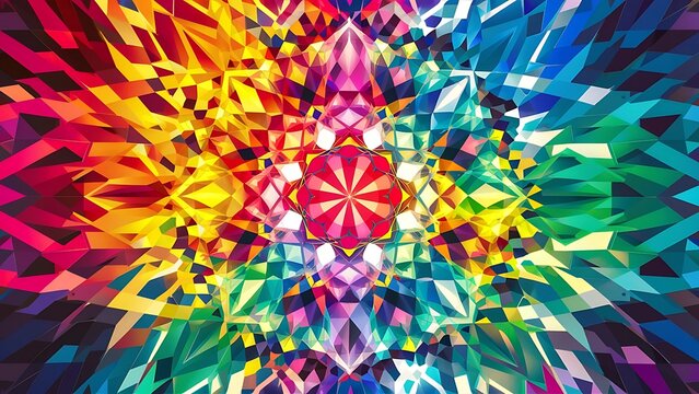 Colorful geometric background with mosaic design