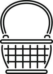 Poster - this simple vector icon of a basket is perfect for representing picnic baskets and food