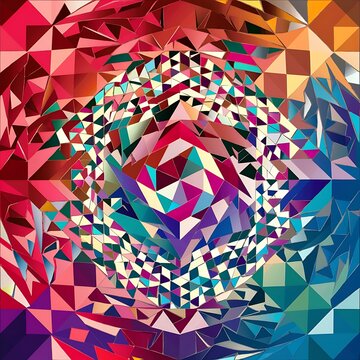 Colorful geometric background with mosaic design