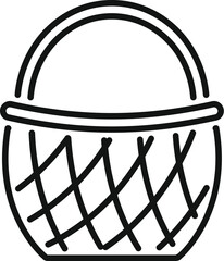 Poster - this simple and bold line drawing represents an empty basket, perfect for carrying food during a pic