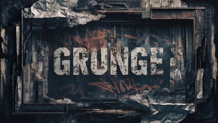 Poster - Highly detailed textured grunge background frame