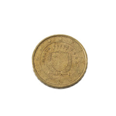 ten Cent Euro Coin gold Close-Up detailed country