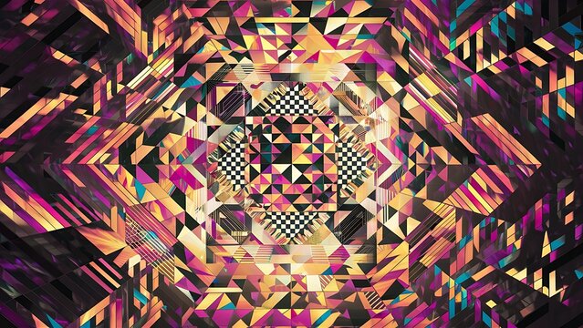 Colorful geometric background with mosaic design