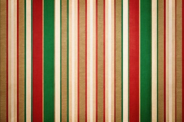 Wall Mural - Vertical Stripes Of Red, Green, White, And Gold Against A Beige Background Create A Festive Christmas Backdrop