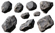 © Dario Berardi - Set di rocce irregolari e realistiche, rappresentate in diverse angolazioni, perfette per scenari naturali o spaziali. Cut out