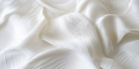 A light white textured surface with a subtle, wave-like pattern, creating the illusion of gentle, flowing fabric.