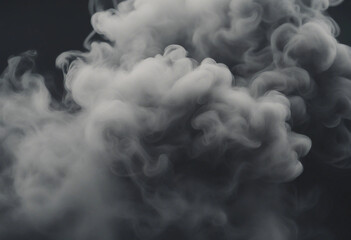 Abstract black and gray smoke g a soft cloudy on transparent