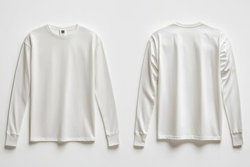 White Long Sleeve Tshirt Mockup Isolated created with Generative AI