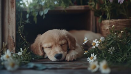 dog resting its head on the pages, surrounded by soft textures and delicate shadows, perfect for creating a calm, inviting background with large copy space, high resolution 4K, conceptual style