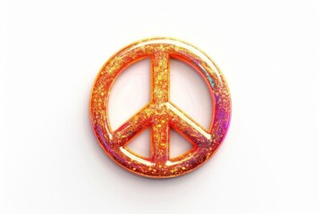 a peace sign emoji icon with a shiny realistic