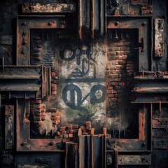 Poster - Highly detailed textured grunge background frame