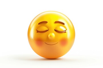 a sleepy face emoji icon with a glossy surface