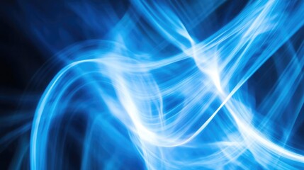 Poster - Abstract blue light streaks, creating a dynamic and futuristic effect.