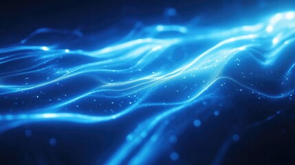 Poster - Abstract blue light streaks, creating a dynamic and futuristic effect.