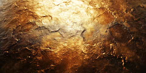 A gold textured surface with a fine, grainy texture, resembling the surface of ancient, weathered metal with a soft glow.