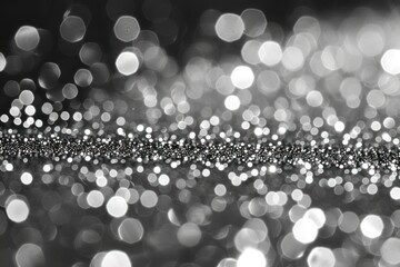 Wall Mural - Shimmering Silver Bokeh: A Mesmerizing Abstract Glitter Background