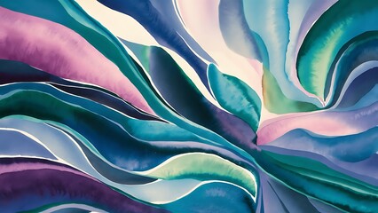 Wall Mural - Abstract hand painted watercolor background.