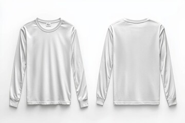 White Long Sleeve Tshirt Mockup Isolated created with Generative AI