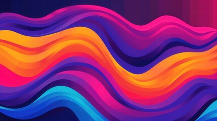 Canvas Print - abstract sound waves, dynamic illustration showcasing vibrant shapes and colors inspired by sound wa