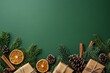 © Nico - Christmas Decorations with Pine Branches, Gifts, and Citrus Slices