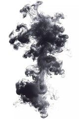 Wall Mural - Abstract gray cloud vector, isolated on white. Abstract banner paint. Holi. Liquid ink