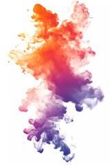 Poster - Abstract white cloud vector, isolated on white. Abstract banner paint. Holi. Liquid ink. 